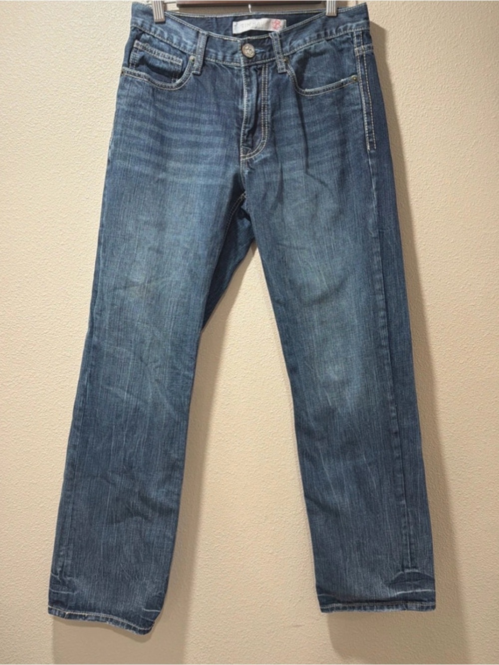Tin Haul Men's Straight Jeans - Medium Blue Wash